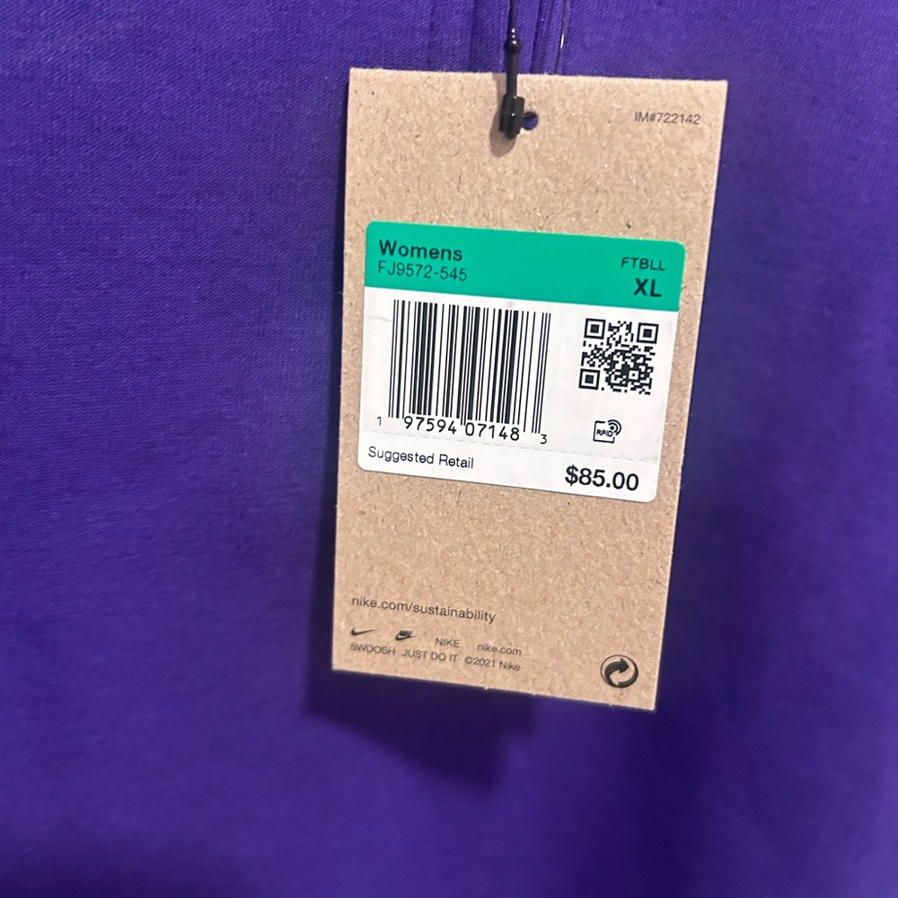 Nike Purple and White Sweatshirt - Picture 3 of 3